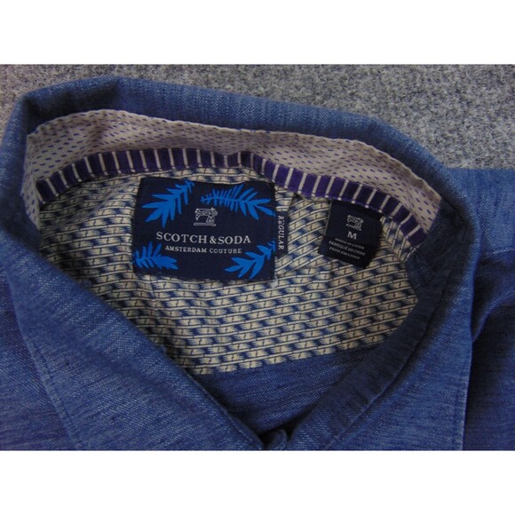 Scotch & Soda Shirt Mens‎ Med Regular Blue Casual Long Sleeve - Picture 5 of 9